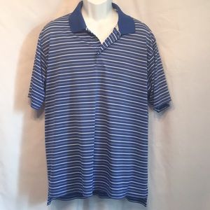 Adidas XL blue white stripe Athletic Shirt